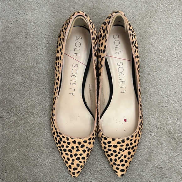 Sole Society Shoes - Sole Society Tan and Black Leopard Heels